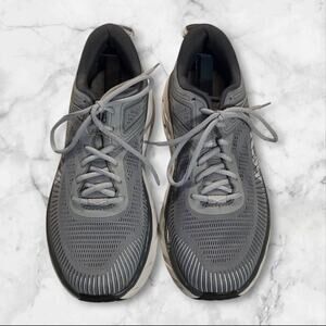 Hoka One Men's Bondi 7 Running Shoes Gray, Size 10.5 X-Wide (4E)